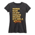 thumbnail image 1 of Cheers - Sam Cliff Norm Coach Diane And Carla  - Women's Short Sleeve Graphic T-Shirt, 1 of 4