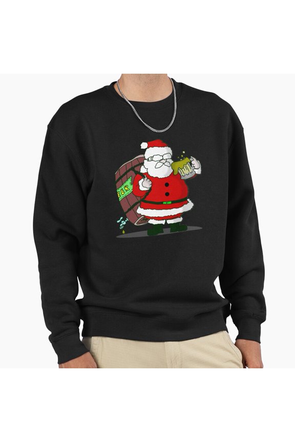 Cheers The Season To Be Jolly Unisex Sweatshirt Funny St. Nick Retro Vintage Graphic G10636, Up to Size 5XL