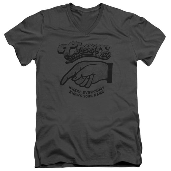 Cheers The Standard Adult V-Neck 30/1 T-Shirt Charcoal
