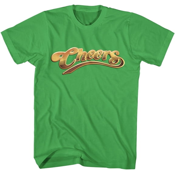 Cheers Title Logo Men's T Shirt (Green, Adult2XL)