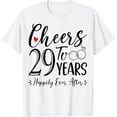 thumbnail image 1 of Cheers To 29 Years - 29th Wedding Anniversary Husband Wife T-ShirtMen and women, Black T-shirt, size: Extra large S-4XL, 1 of 4