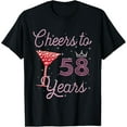 thumbnail image 1 of Cheers To 58 Years 58th Birthday 58 Years Old Bday T-Shirt, 1 of 4