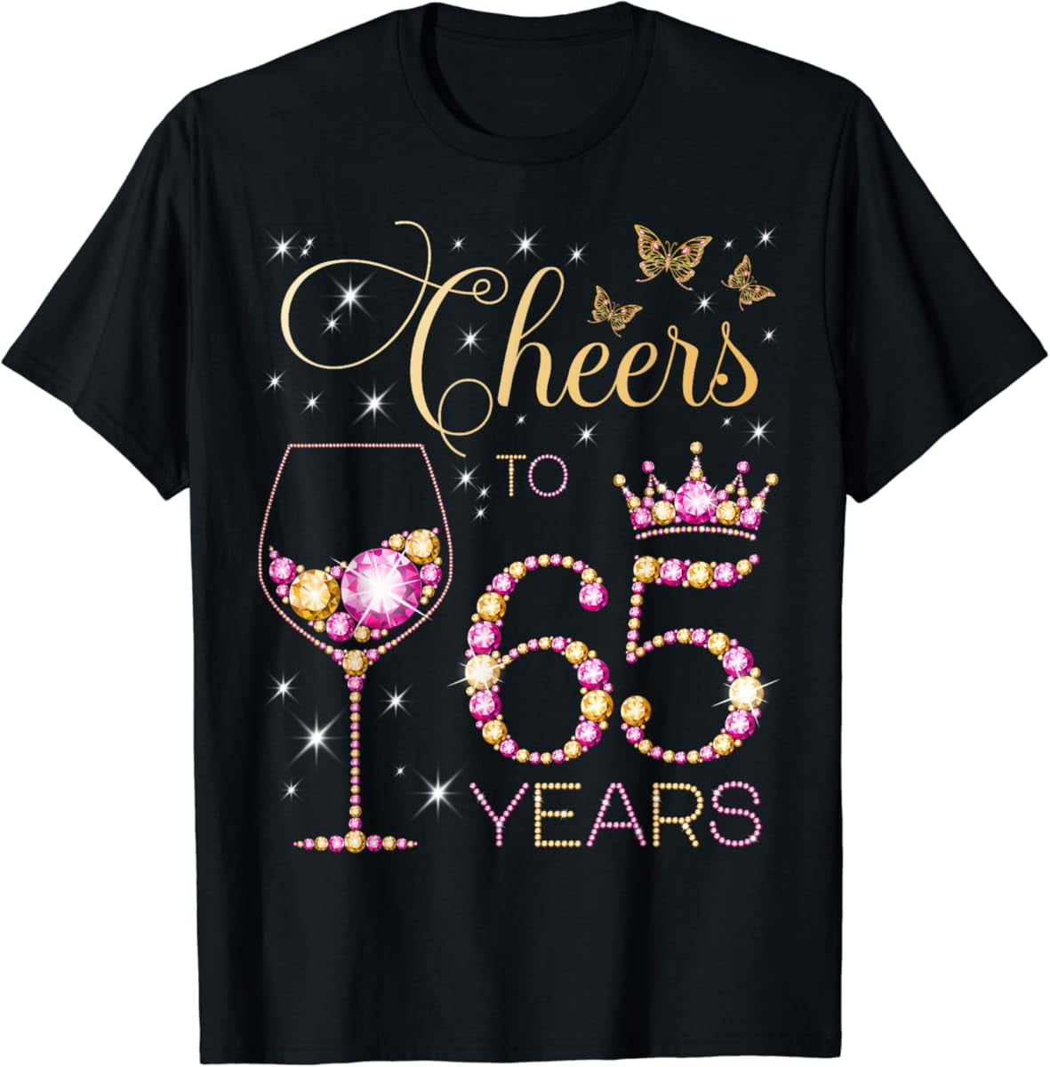 3dRose Gartenflagge "Cheers To 65 Years" - 30,5x45,7 Cm, Rot, Aus Polyester