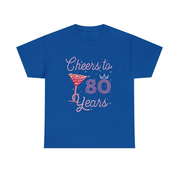 Cheers To 80 Years 80th Birthday Design T-shirt