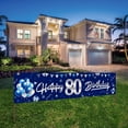 thumbnail image 1 of Cheers To 80 Years Banner Black Gold 80th Anniversary Party Sign 80th Happy Birthday Banners Party Supplies Decor for Outdoor, 1 of 4