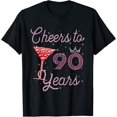 thumbnail image 1 of Cheers To 90 Years 90th Birthday 90 Years Old Bday T-Shirt, 1 of 4
