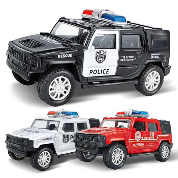 Cheers.US 1/36 Police Car Model Alloy Die-Cast Pull Back Vehicles Kid Toys for Boy Girl Gift