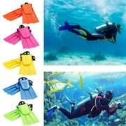 Cheers.US 1 Pair Adjustable Buckles Open Heel Swim Flippers Travel Size Short Swim Fins for Snorkeling Diving Swimming Adult Men Womens