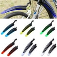 thumbnail image 1 of Cheers.US 1 Pair Bike Fender Set Universal Full Cover Thicken Widen Bicycle Mudguard Mountain Bike Front and Rear Portable Stylish Mudflap for MTB Mountain Road Bike, 1 of 7