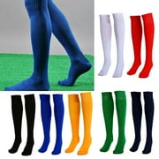 Cheers.US 1 Pair Mens Sport Football Soccer Long Socks Knee High Sock Solid Casual Non-slip Socks