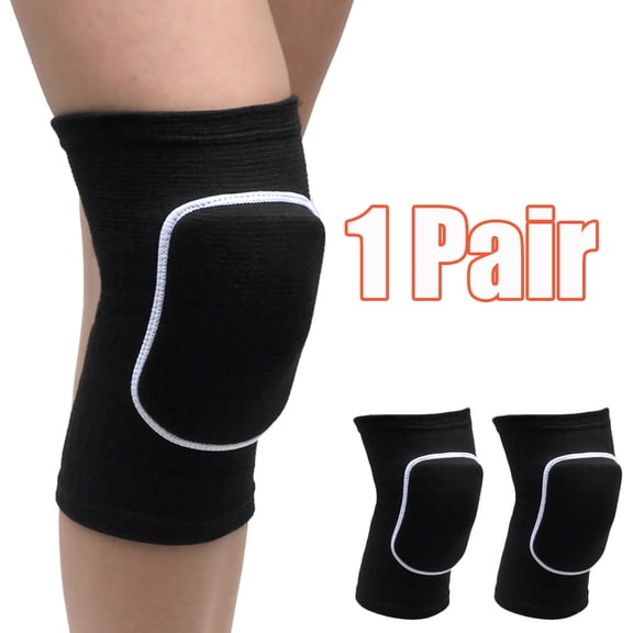 Cheers.US 1 Pair Protective Knee Pads Thick Sponge Anti-Slip Collision Avoidance Knee Sleeve Football Basketball Training Protection Yoga Dance Support Pads