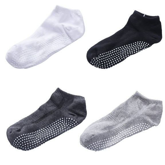 Cheers.US 1 Pair Unisex Soft Socks Breathable Sweat Absorption Cotton Anti-slip Socks for Training Fitness Exercise Workout