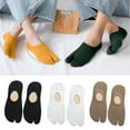 thumbnail image 1 of Cheers.US 1 Pair Unisex Two Toe No Show Socks Non Slip Low Cut Boat Socks, 1 of 7