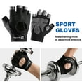 thumbnail image 1 of Cheers US 1 Pair Women Men Workout Gloves Half Finger Palm Nylon Breathable Exercise Weight Lifting Gloves Gym Gloves for Fitness Exercise Training Cycling, 1 of 7