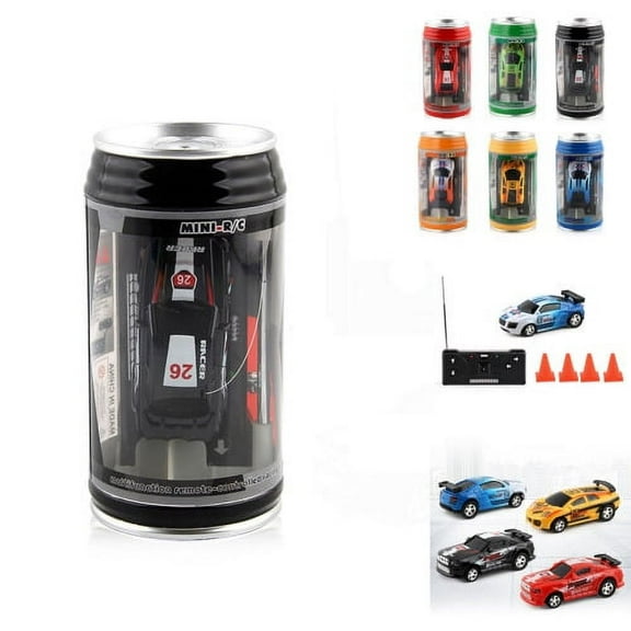 Cheers.US 1 Set Remote Control Car with Roadblocks Coke Cans Design Creative Simulation Racing Car Toy Kids Gift,Suitable for Kids Toy, Props, Home Decorations, Birthday Gift