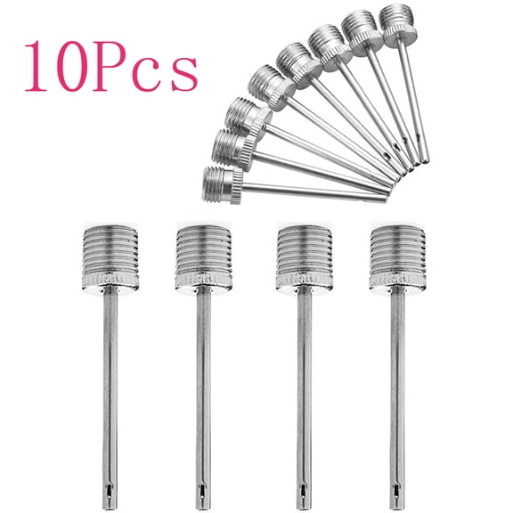 Cheers.US 10 Pcs Air Pump Needle Dual-Port Inflation Needles Pump Needle for Football Basketball Soccer Ball Volleyball Rugby Balls