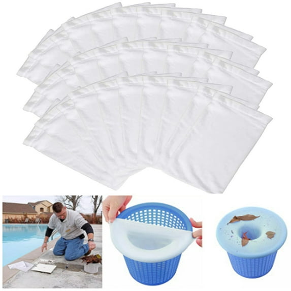 Cheers.US 10 Pcs Pool Skimmer Socks - Filters Baskets, Skimmers Cleans Debris and Leaves, Excellent Savers for Pool Filters, Baskets, and Skimmers - The Ideal Sock/Net/Saver -8.66inx5.12inx0.39in