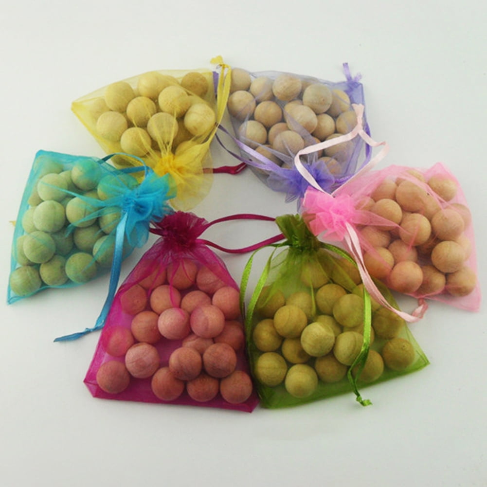 Cheers.US 100Pcs 1.8cm Natural Camphor Balls Moth Ball Silverfish Insect Pest Control Wood Ball