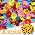 Cheers US 100Pcs Fake flower Heads in bulk wholesale for Crafts