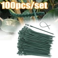 thumbnail image 1 of Cheers.US 100Pcs Reusable Green Gentle Gardening Plant & Flower Lever Loop Gripper Clips Reusable Plastic Landscape Fishbone Spur Plant Belt Band Ties Garden ToolsShort, 1 of 7
