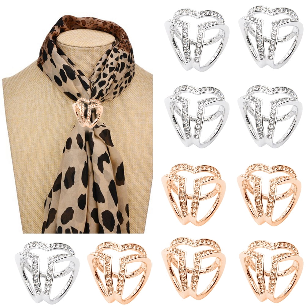 Cheers.US 10PCS Women Lady Girls Simple Fashion Three Rings Scarves