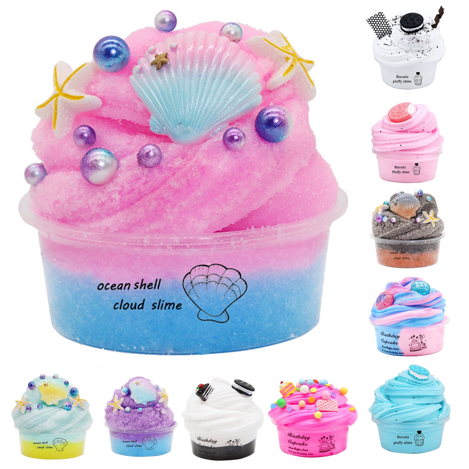 Slime Enfant Yuxava Lot De 6 Slimes Violets – Fluffy Cloud Cloud Slime, Beurre Kit Slime
