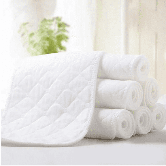 Cheers US 10Packs Cloth Diaper Prefold Premium 6-ply with Absorbent Padding