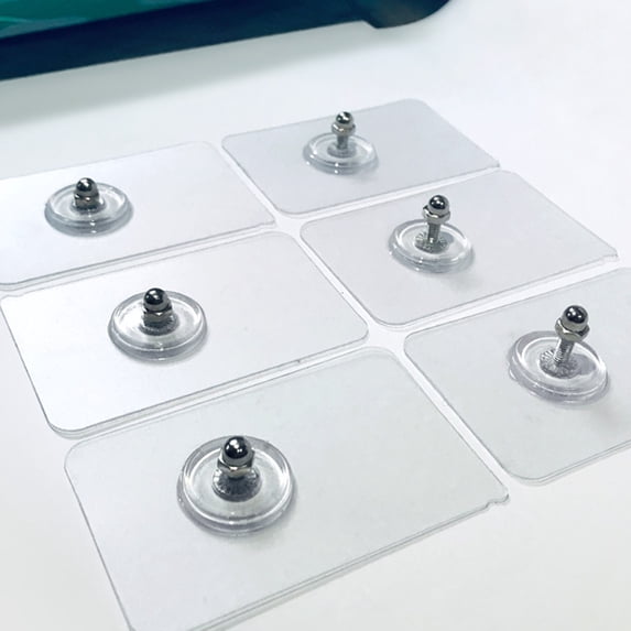 Cheers US 10Pcs Adhesive Wall Mount Screw Hooks , No-Trace Sticker Screw Hanging Nails for Bathroom Kitchen Shower Room