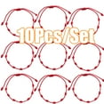 thumbnail image 1 of Cheers US 10Pcs Summer String Bracelets Red Bracelet Red Cord Bracelet Adjustable Kabbalah Red Knot String Bracelet Amulet for Evil Eye and Good Luck for Friendship, 1 of 7