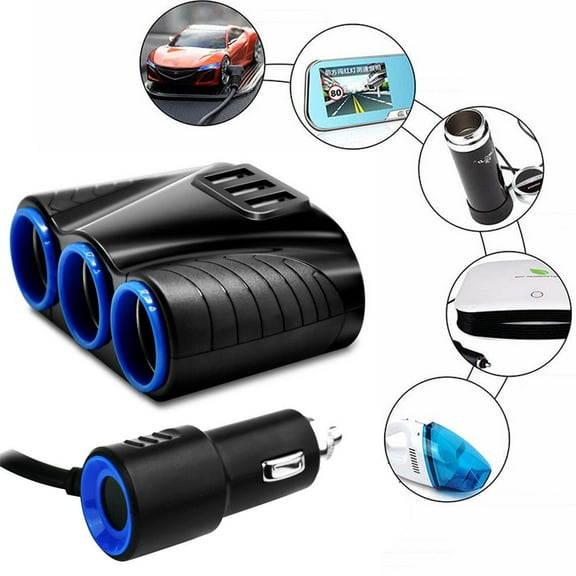 Cheers.US 12-24V 3 Ways Port Way Car Cigarette Lighter Power Socket Splitter Charger Adapter
