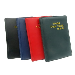 Pluokvzr 120 Pockets Coin Storage Album Coin Collection Holders Book for  Collectors Gifts Supplies Black