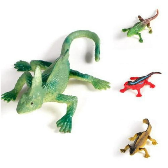 Cheers.US 12Pcs Kids Simulated Solid Amphibian Animal Lizard Model Ornament Collectible Toy,Sturdy, Bright Color, High Simulation, Perfect Gift