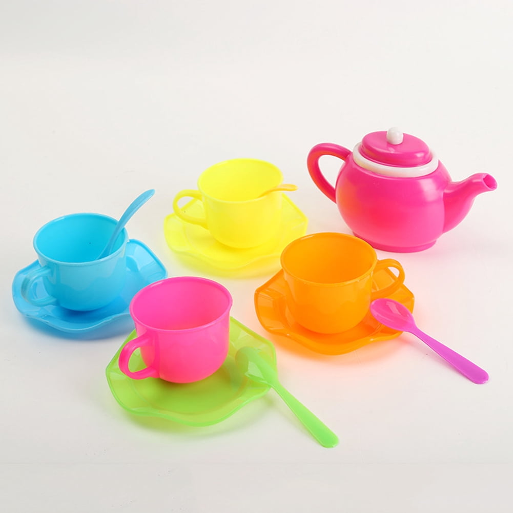 Cheers.US 13Pcs Play Tea Set Durable Plastic Pieces Safe and BPA Free — free download