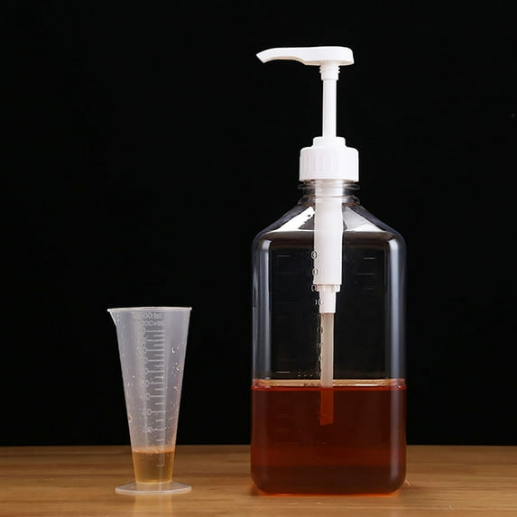 Cheers.US 1600ml Jar Syrup Honey Dispenser Pump Lids, Rust Proof, Plastic Dispenser Lid for Jar Kitchen and Table Decor