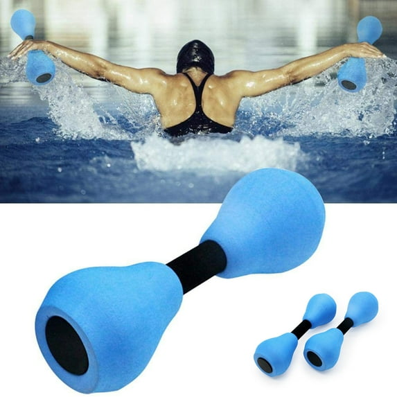 Cheers.US 1Pair Aquatic Exercise Dumbells Water Aerobic Exercise Foam Dumbbell Pool Resistance for Adults Kids and Beginners Water Fitness Exercises Equipment for Weight Loss for Water Aerobics