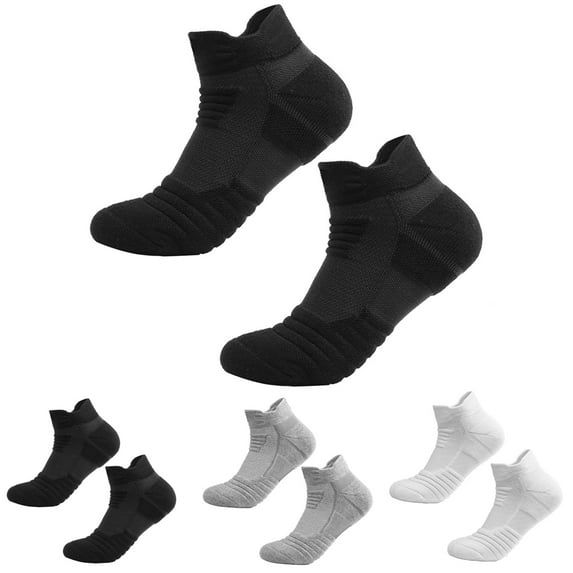 Cheers.US 1Pair Men Running Football Basketball Short Socks, Solid Color Socks Lightweight Cotton Athletic Socks
