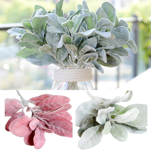 Cheers.US 1Pc Artificial Flower Rabbit Ear Leaf Fake Flower Wedding Home DIY Decor