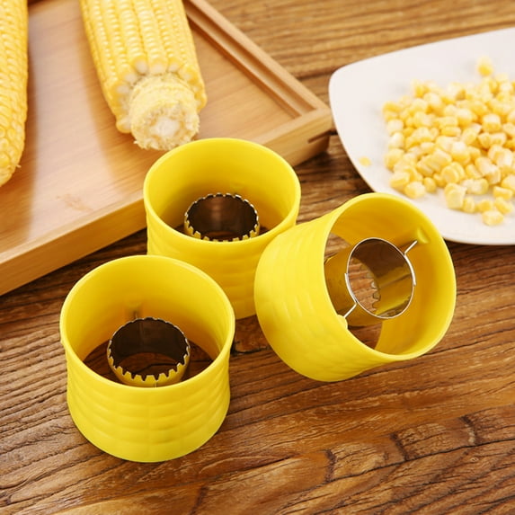 Cheers.US 2 Pcs Corn Stripping Tool- These Corn Cobber Tools are the Easiest Way to Remove Kernels from Fresh Corn - Just Push Corn Through the Device - The Stainless Steel Blades