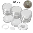 thumbnail image 1 of Cheers.US 20Pcs 46mm Coin Holder Capsules Clear Round Plastic Coin Container Case for Coin Collection Supplies, 1 of 7