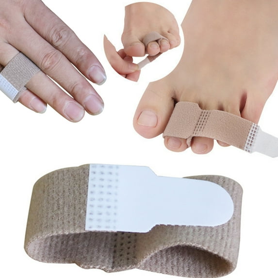 Cheers US 20Pcs Fabric Hammer Toe Wraps, Toe Bandages Brace, Toe Corrector for Overlapping Toes, Toe Splints for Crooked Toes, Curled Toes and Bent Toes