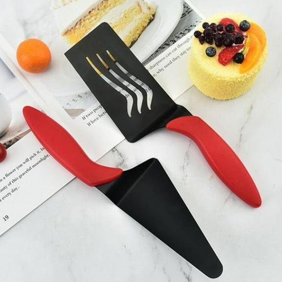 Cheers US 2Packs Pie Server and Cake Server Set - Serrated Spatula with Elegant Ergonomic Handles for Cutting and Serving Desserts, Brownies, Lasagna