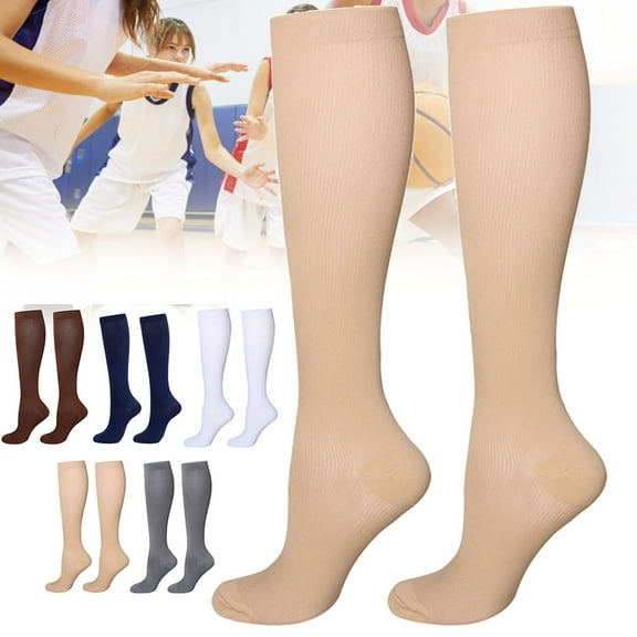 Cheers US 2Pairs Medical Compression Sock-Compression Sock For Women and Men Circulation -Best for Running,Nursing,Athletic Sports