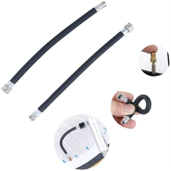 Cheers.US 2Pcs Air Pump Inflator Extension Hose Tube High Pressure Schrader Valve Inflatable Adapter for Mountain Road Bike Bicycle
