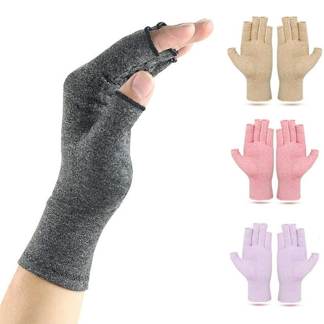 Cheers.US 2Pcs Arthritis Hand Compression Gloves Comfy Fit Fingerless
