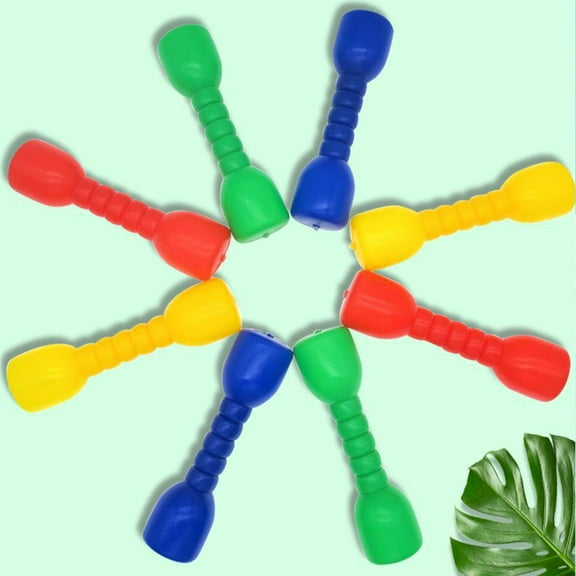 Cheers.US 2Pcs Children Gymnastics Dumbbell Kindergarten Equipment with sound Early Exercise Props Training Arm Muscles a Pair of Small Dumbbells