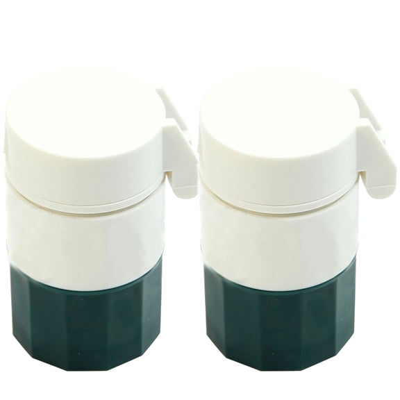 Cheers.US 2Pcs Pill Cutter,Pill Crusher Grinder Splitter,Portable Mini Pill Cutter for Small or Large Pills,Medicine Tablet Vitamin Organizer with Storage Container