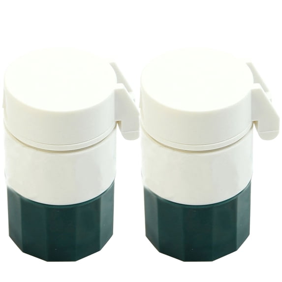 Cheers.US 2Pcs Pill Cutter,Pill Crusher Grinder Splitter,Portable Mini Pill Cutter for Small or Large Pills,Medicine Tablet Vitamin Organizer with Storage Container