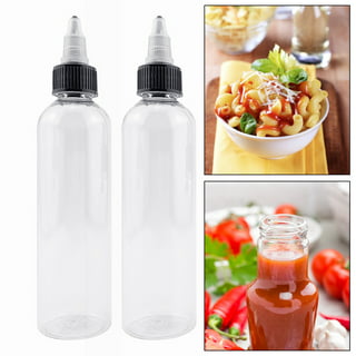 10PCS Plastic Small Squeeze Bottles and Caps Food Grade container for  Kitchen Icing Cookie Decorating/Condiments/Crafts Reusable