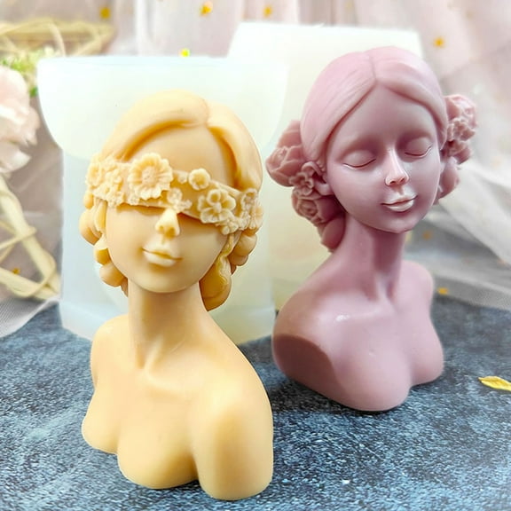 Cheers US 2Pcs/Set 3D Candle Silicone Mold, Candle Molds for Candle Making, 3D Silicone Mold Woman Candle Mold, Body Silicone Mold for Candle Making, Epoxy Resin Mold, DIY Craft Homemade