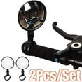 thumbnail image 1 of Cheers.US 2Pcs/Set Biking Bike Mirror Handlebar Mount Adjustable Rotatable Bicycle Rear View Glass Mirror MTB Bike Bicycle Round Rearview Mirror Safety Cycling Equipment, 1 of 5